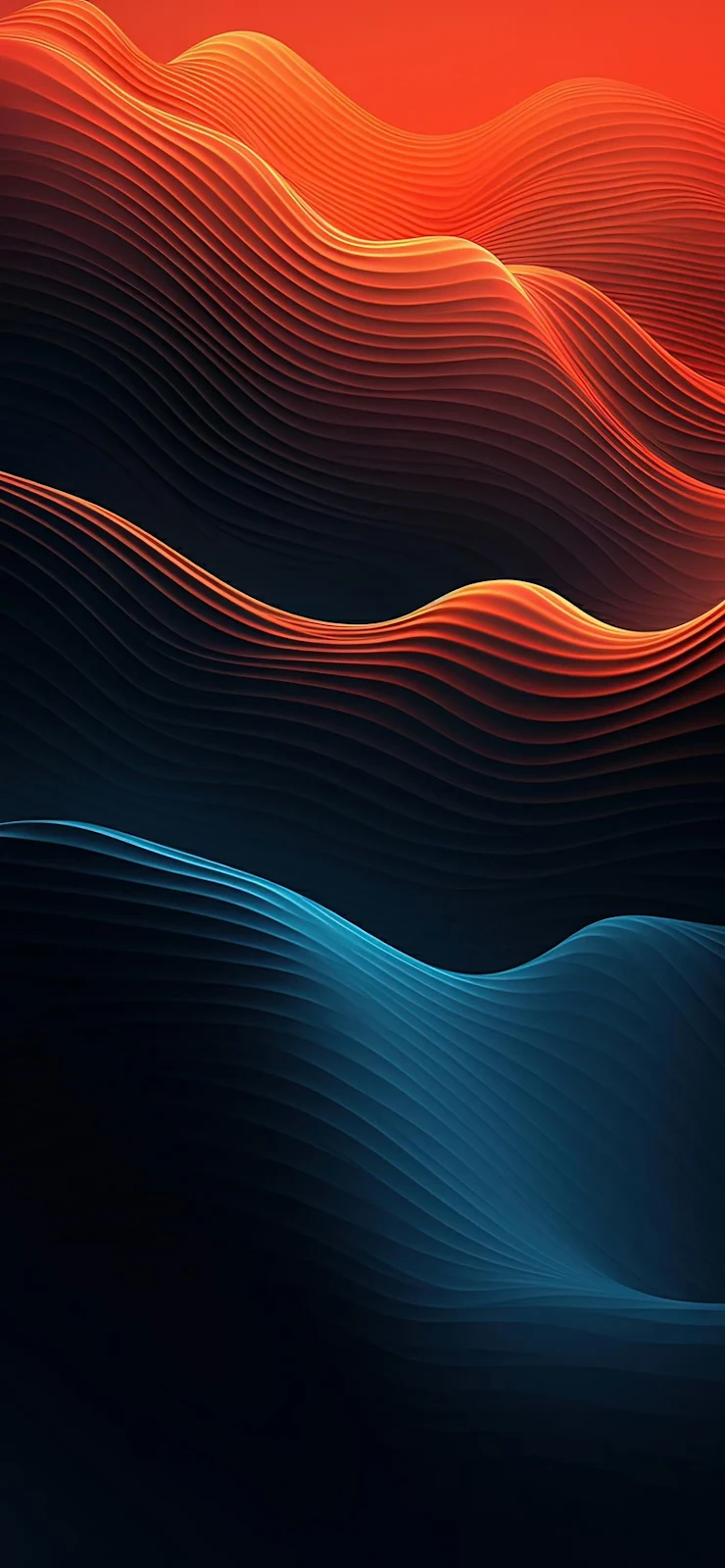 Abstract, Waves, Lines, Gradient Full HD iPhone Wallpaper Background (1420x3072)