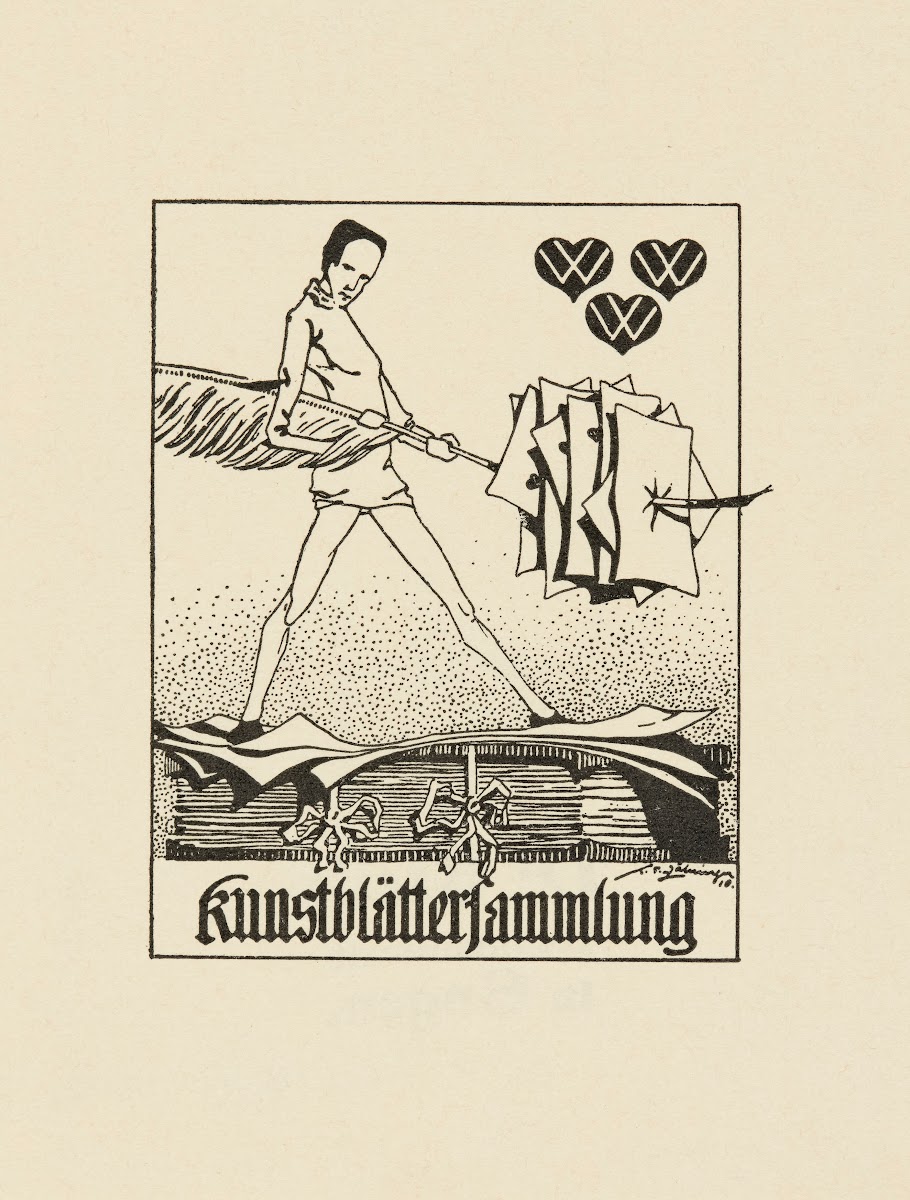 Bookplate Kunstblättersammlung 1910