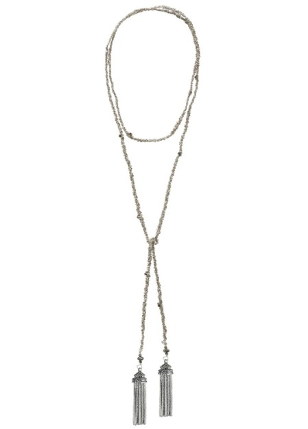 Лариат с кисточками SILVER