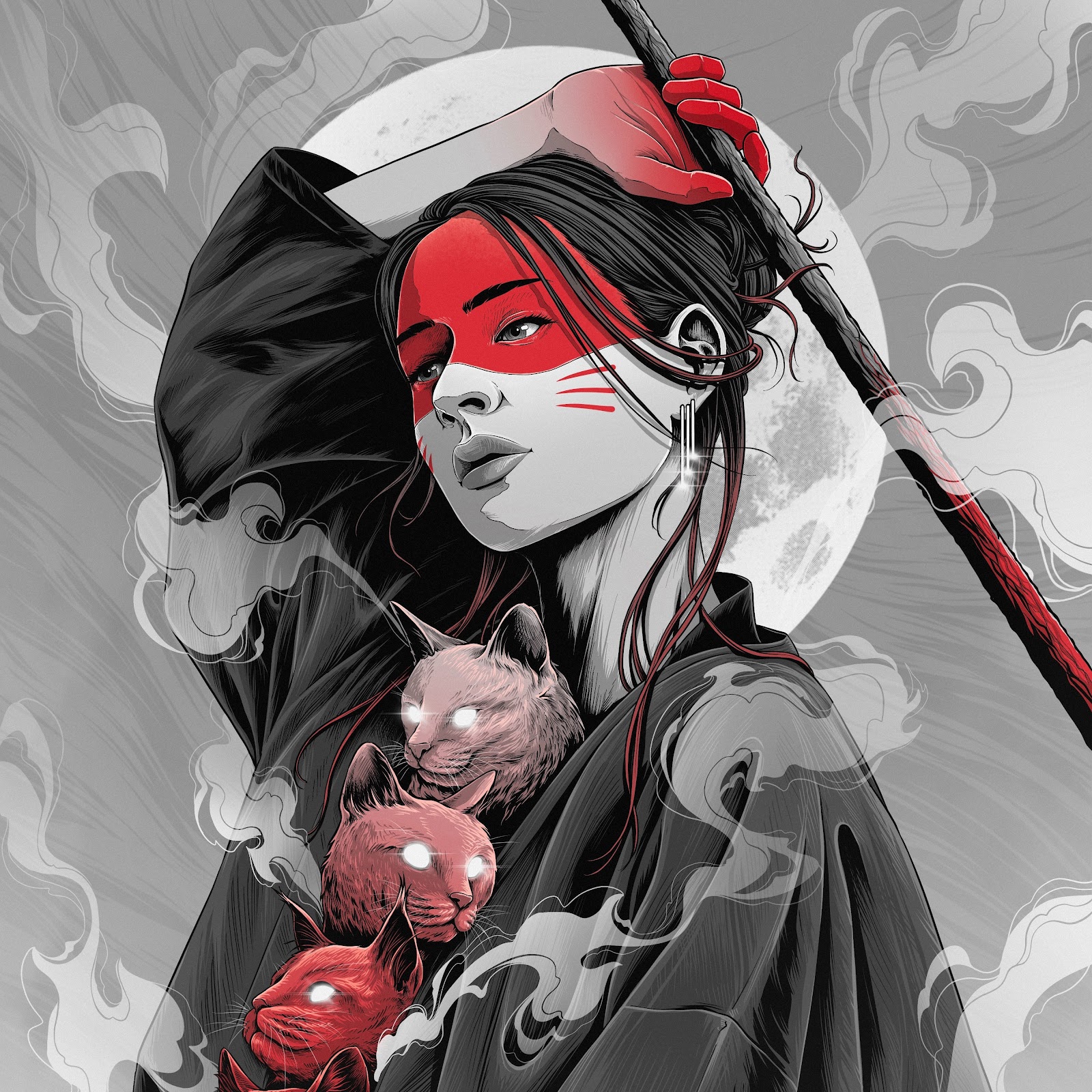 Download Digital Art, Artwork, Illustration, Drawing, Portrait 4K