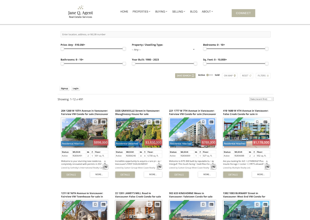 Captura de Realtor Blogs