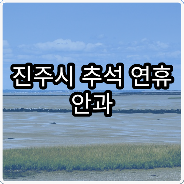 진주시 추석 연휴 안과 진료 병원 이용 가이드