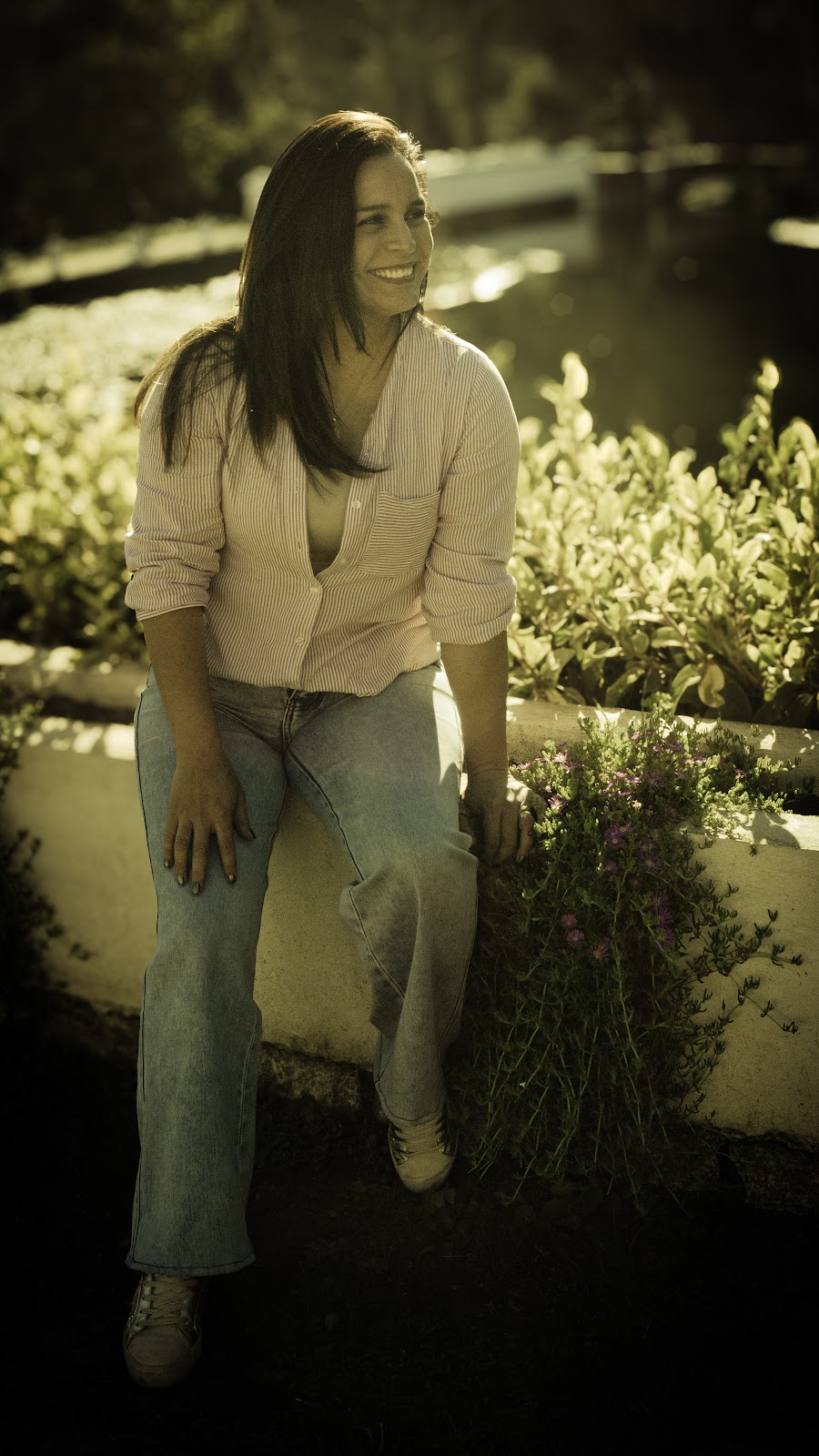 Sonrisa junto al estanque
