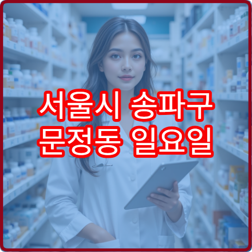 서울시 송파구 문정동 일요일 당번약국 일요일에도 문여는 약국 안내