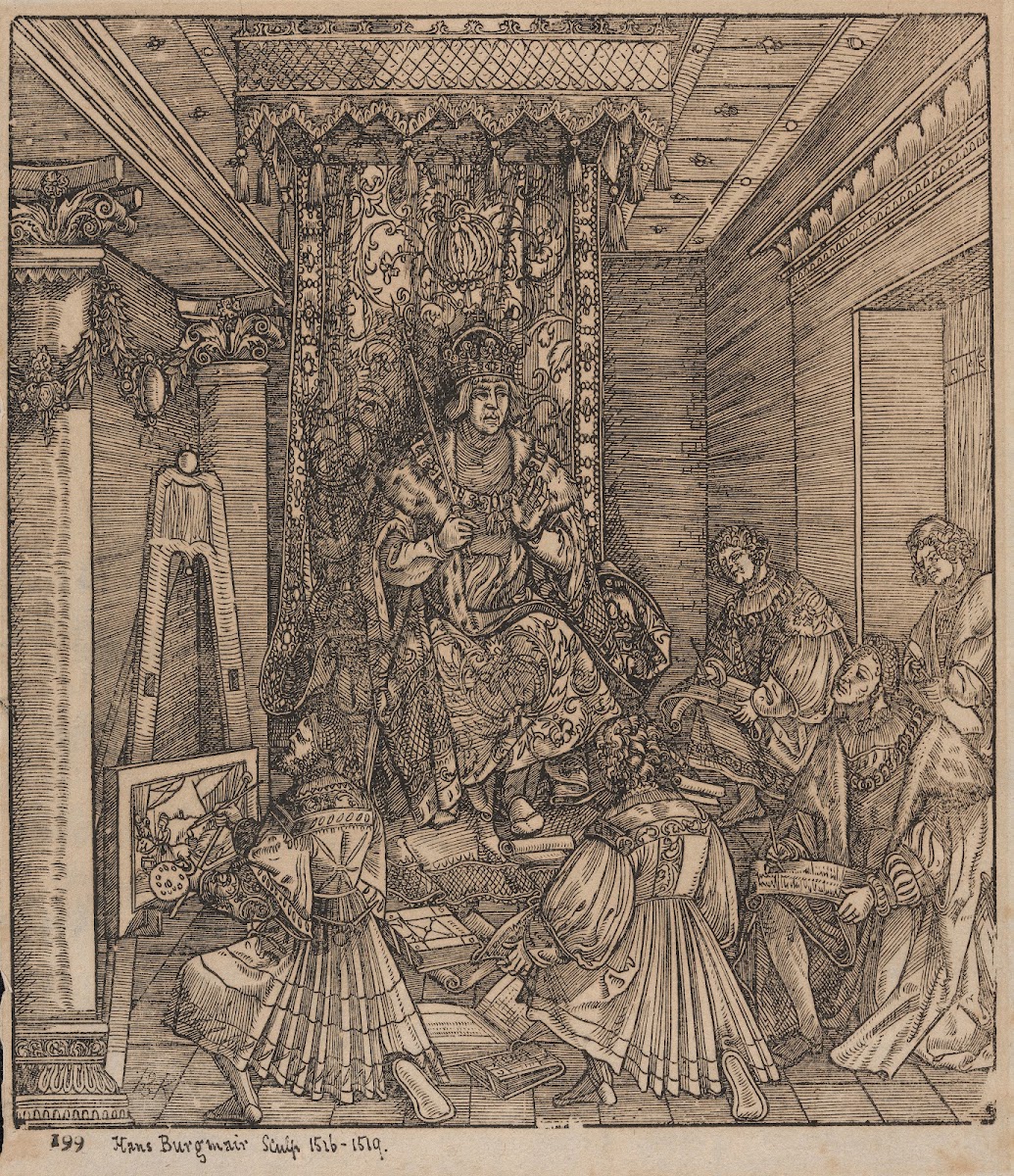The Emperor Maximilian I on his throne