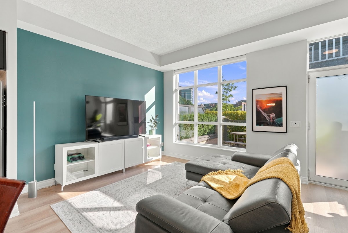 Living room with the terrace door