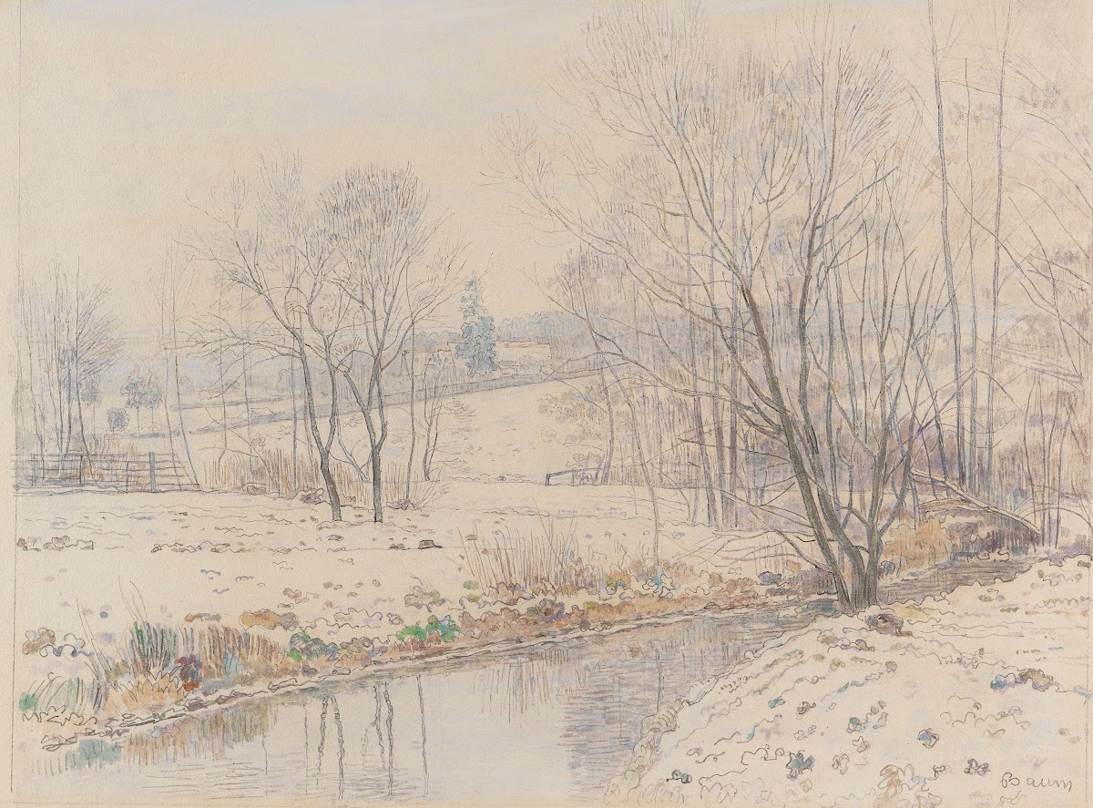 Flusslandschaft in Hessen Ca 1880