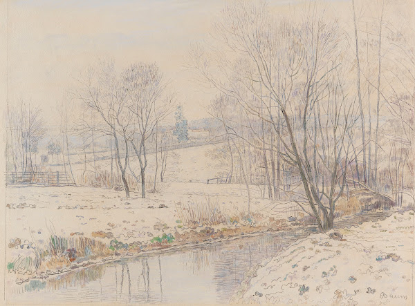 Flusslandschaft in Hessen Ca 1880