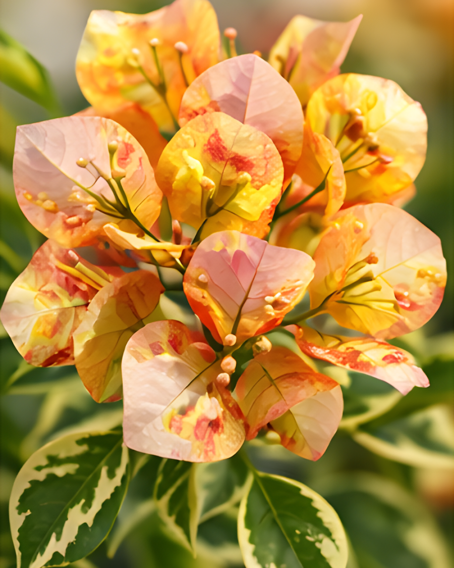 Imported Golden Sunshine Variegated Bougainvillea Plant — view 2