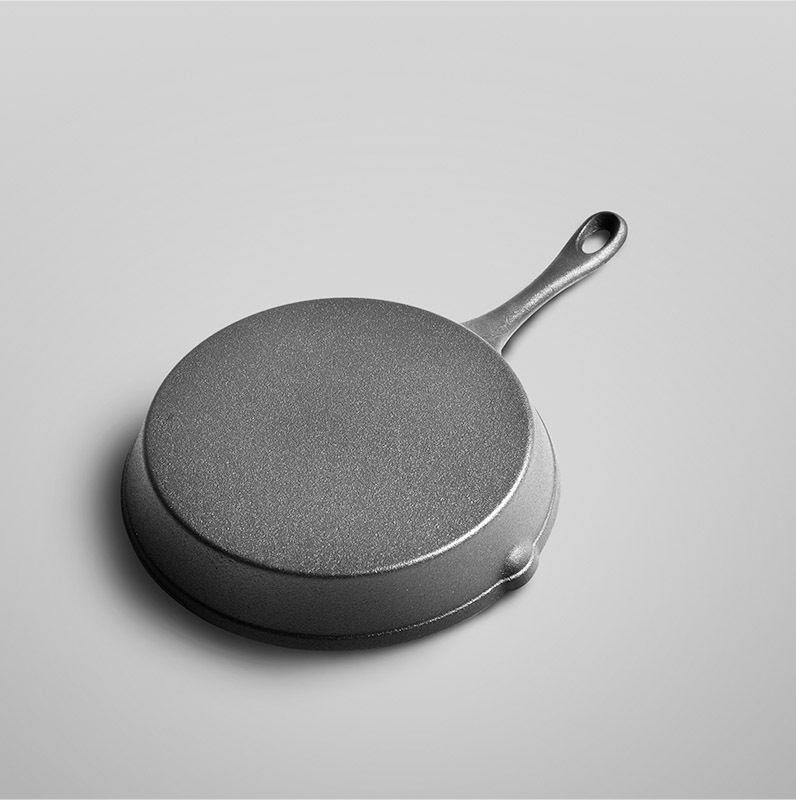 Cast Iron Frying Pan, Flat Bottom