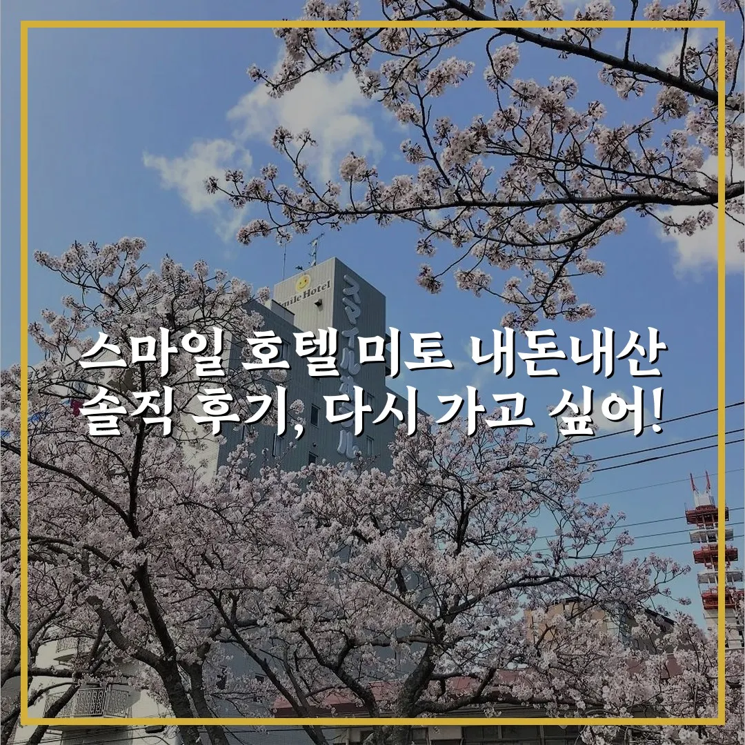스마일 호텔 미토 내돈내산 솔직 후기, 다시 가고 싶어!