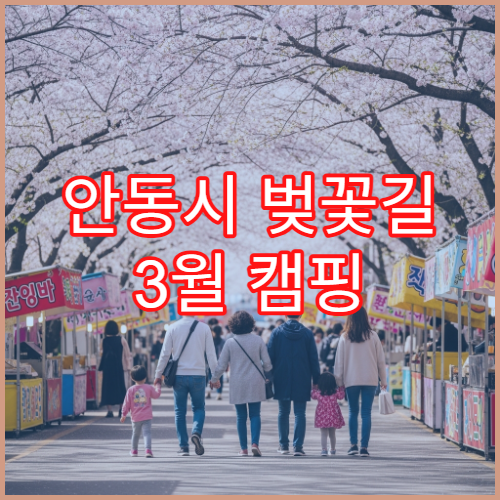 안동시 벚꽃길 3월 캠핑 차박 같이 즐기기 좋은 스팟