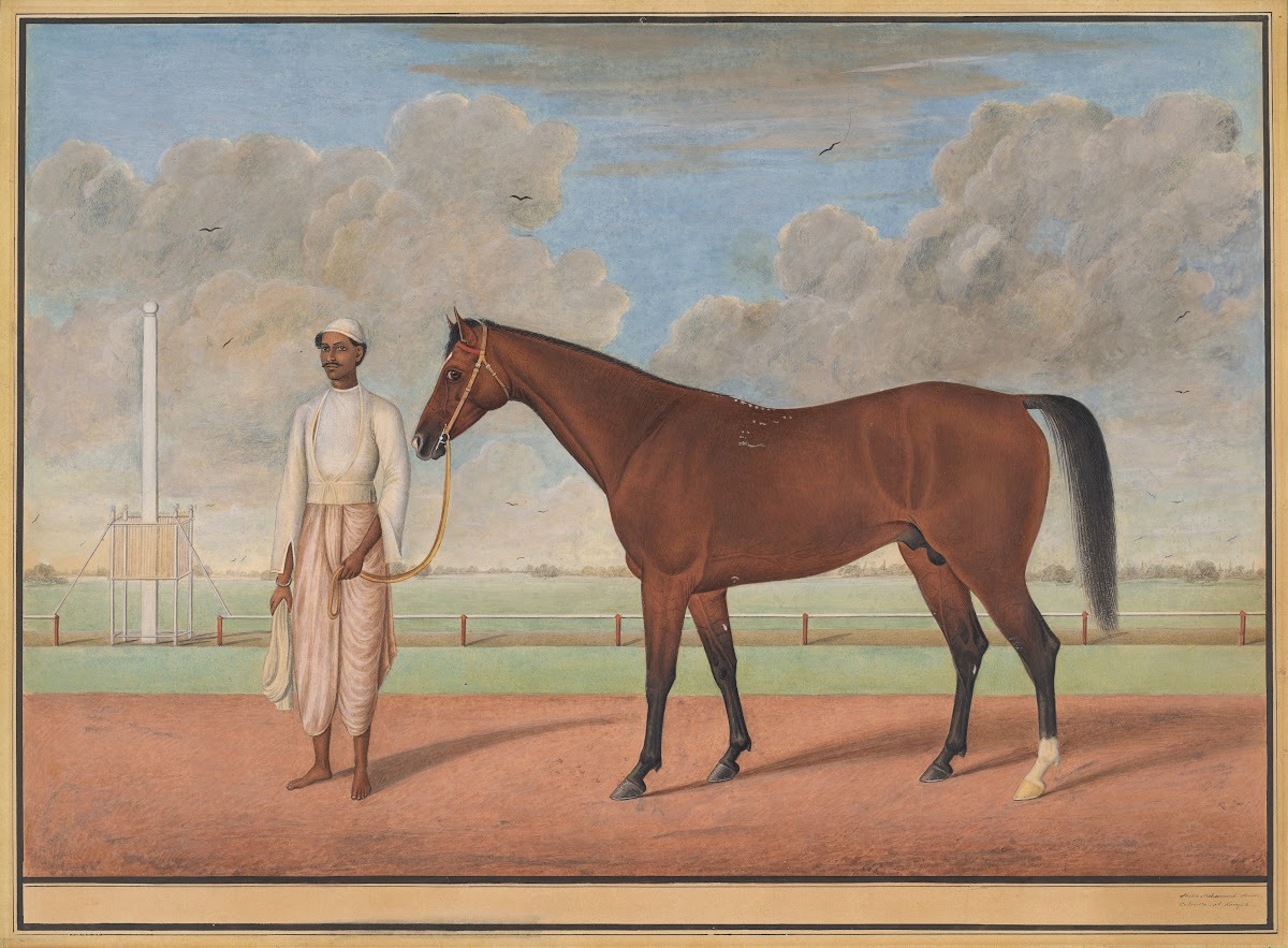 A Bay Racehorse With A Groom Ca 1842