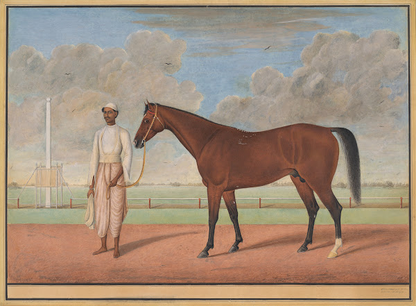 A Bay Racehorse With A Groom Ca 1842