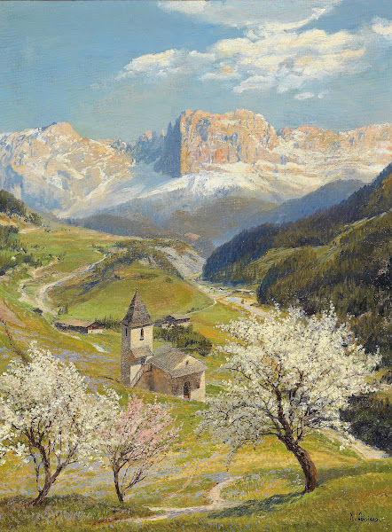 Sankt Zyprian in Tiers mit dem Rosengarten