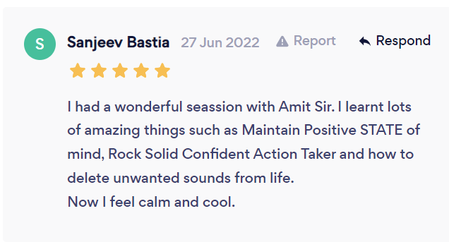 Sanjeev Bastia testimonial