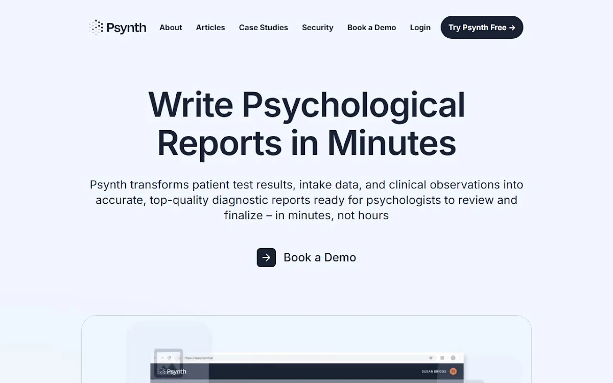 Captura de Psynth AI