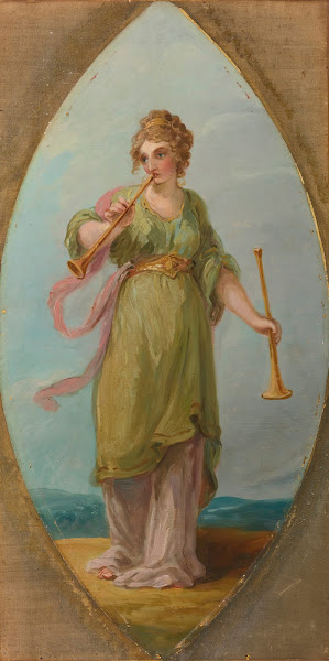 Muse with two trumpets