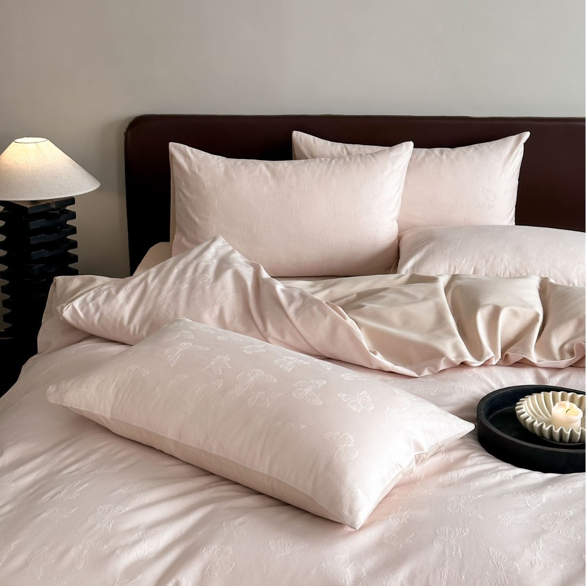 Cotton Bed Linen Set, 100 Count, Long Staple, Brushed