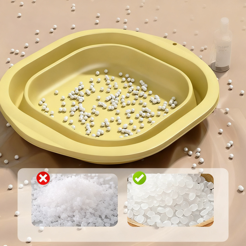 Foldable plastic wash basin, portable