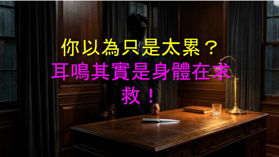 你以為只是太累？耳鳴其實是身體在求救！