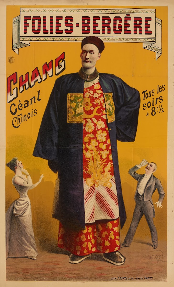 Folies Bergere Chang Géant Chinois Tous Les Soirs À 8h 12 1891