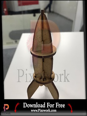 Cute PDF and ai files Rocket Template