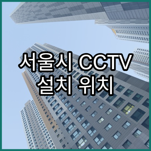 서울시 CCTV 설치 위치 공개 | 안전망 구축 현황