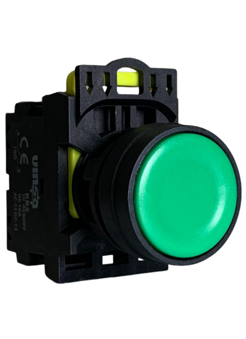 Push Button Momentary Green 1N/O