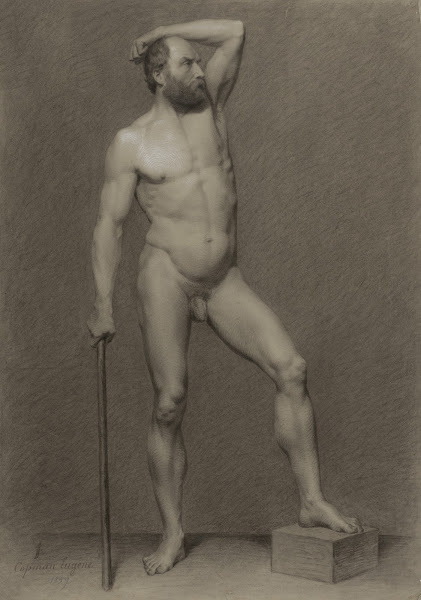 Standing male nude 1859