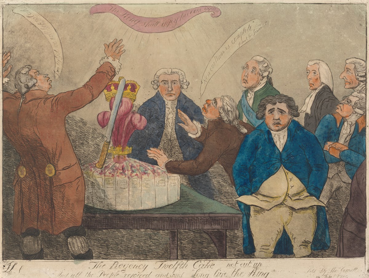 The Regency Twelfth Cake not cut up and All the People rejoiced and said Long Li