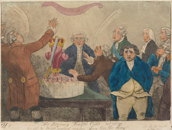 The Regency Twelfth Cake not cut up and All the People rejoiced and said Long Li