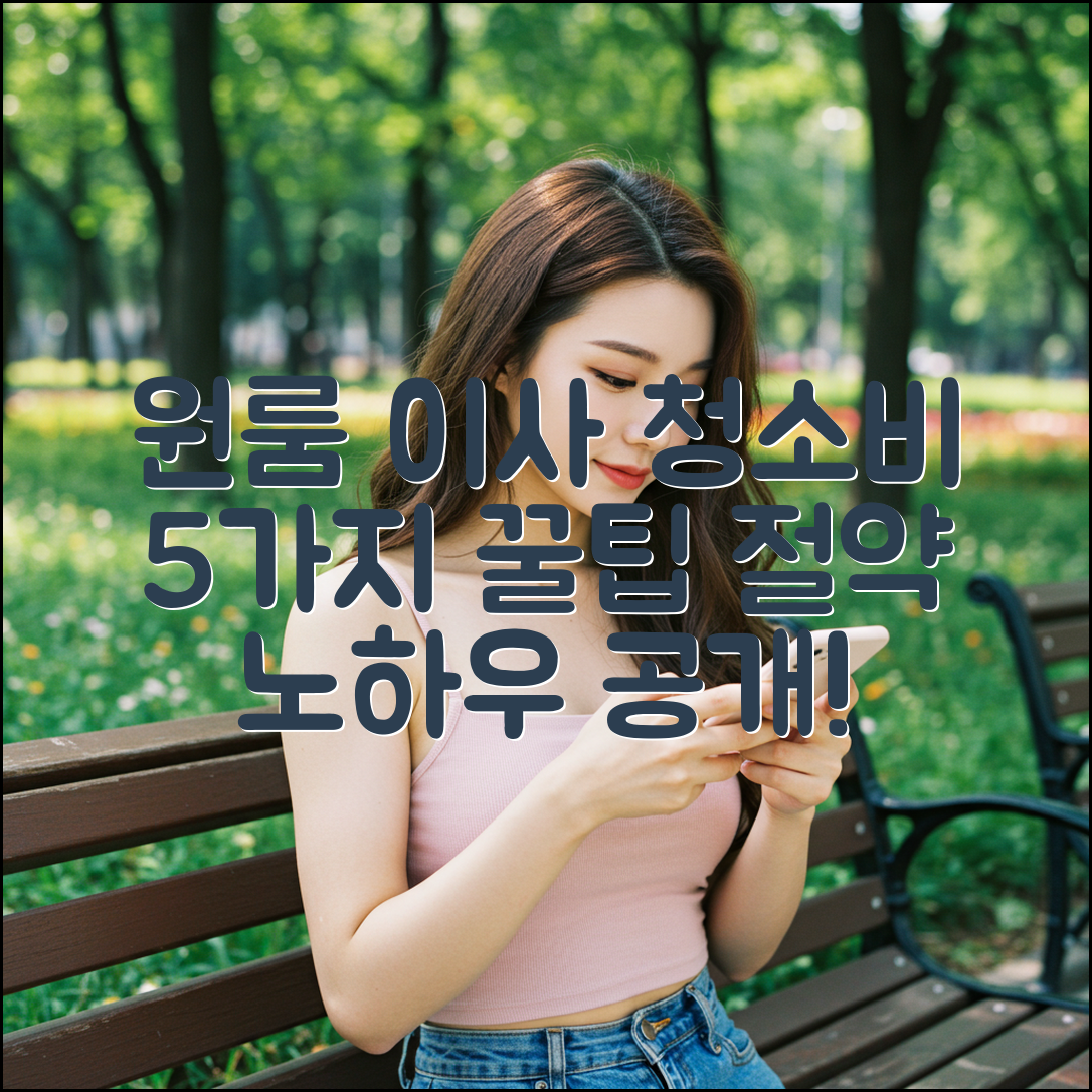 원룸 이사 청소비용 5가지 꿀팁