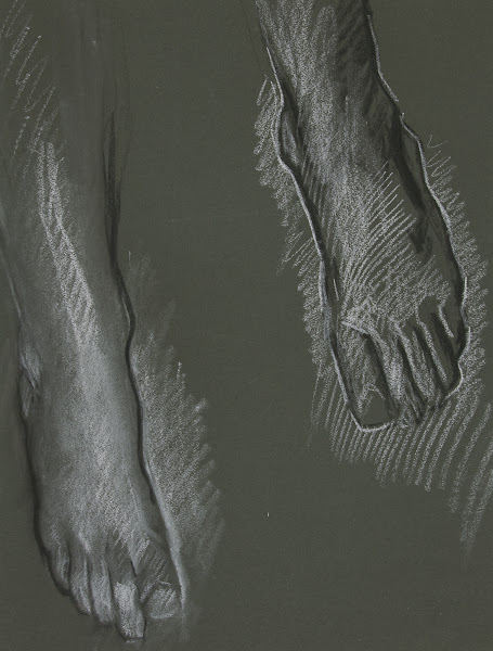 Sketch of two feet