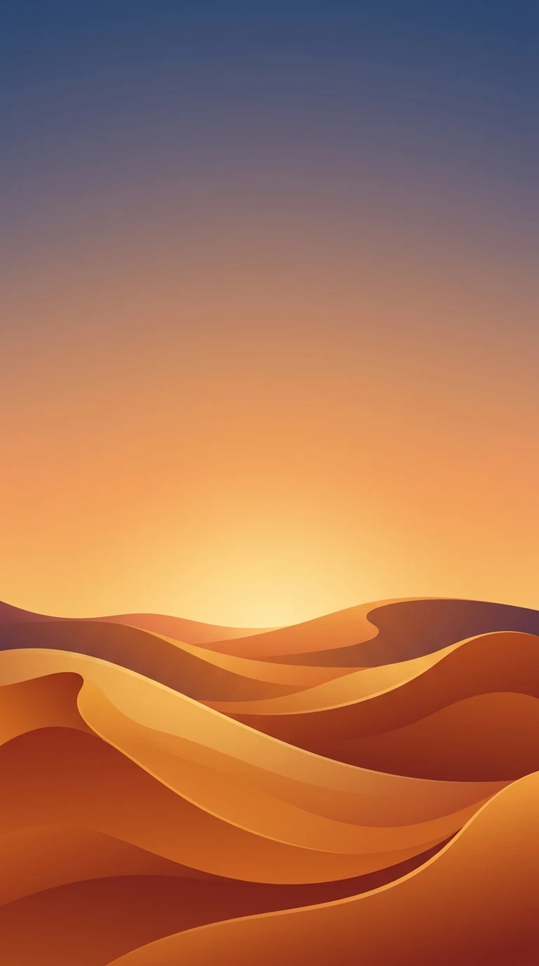 Abstract Warm Desert Landscape Gradient Vector - Free 4K mobile Wallpaper