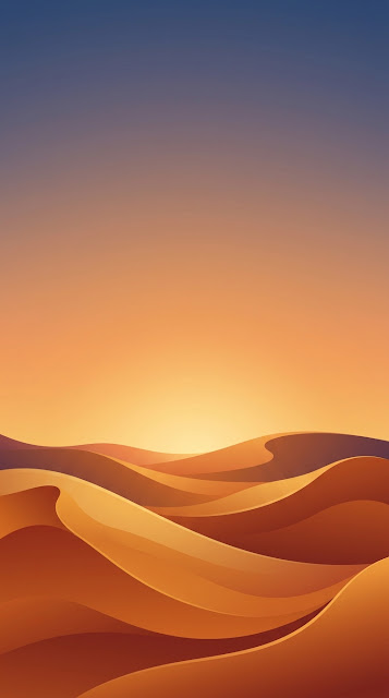 Abstract Warm Desert Landscape Gradient Vector - Free mobile Wallpaper