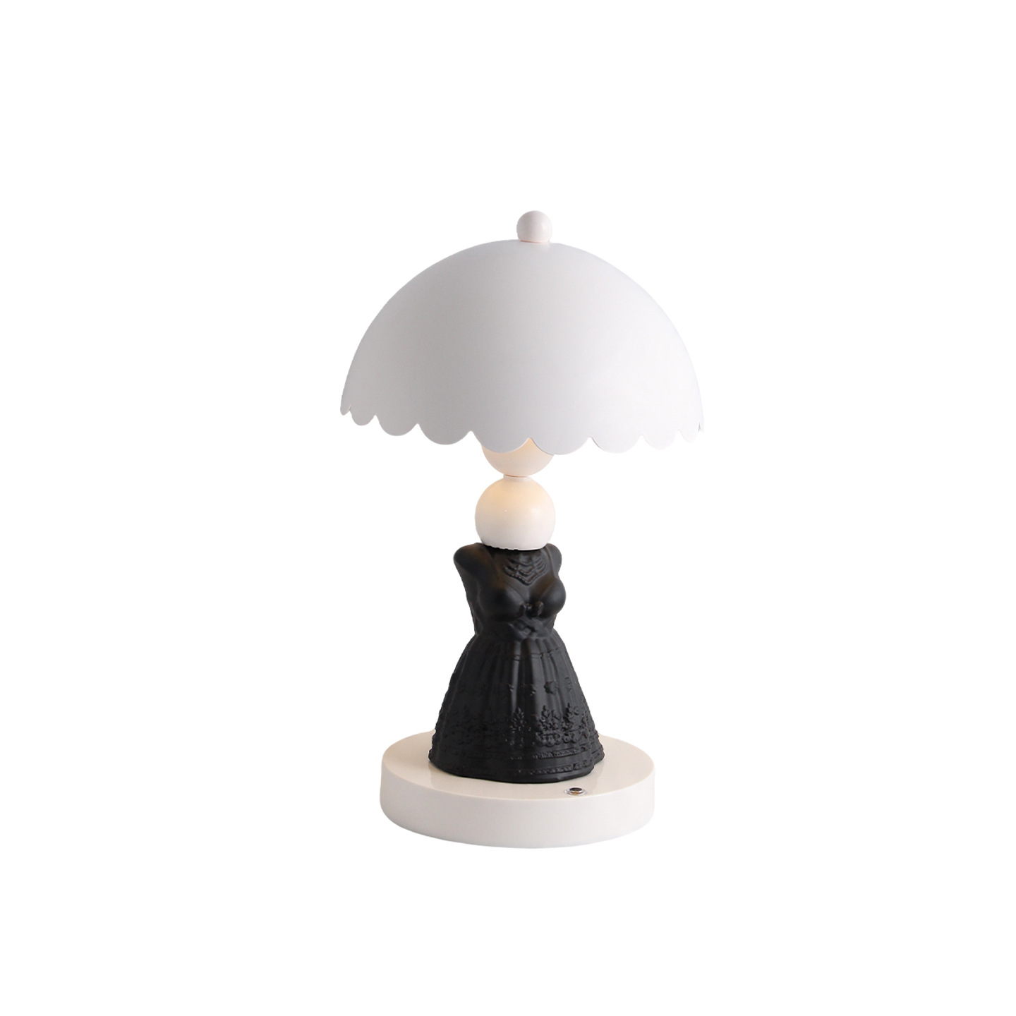 French Vintage Dress Table Lamp, dimmable