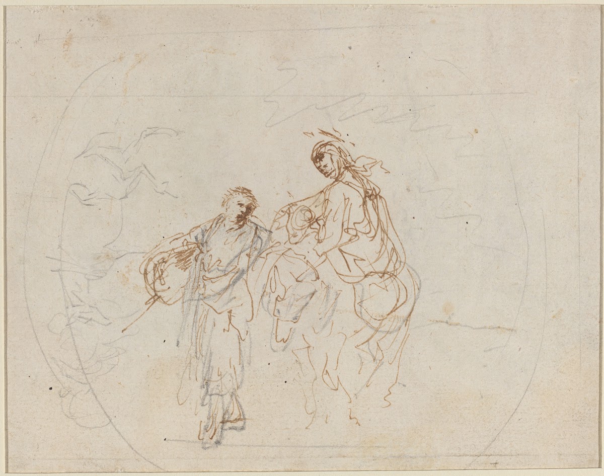 The Flight into Egypt verso
