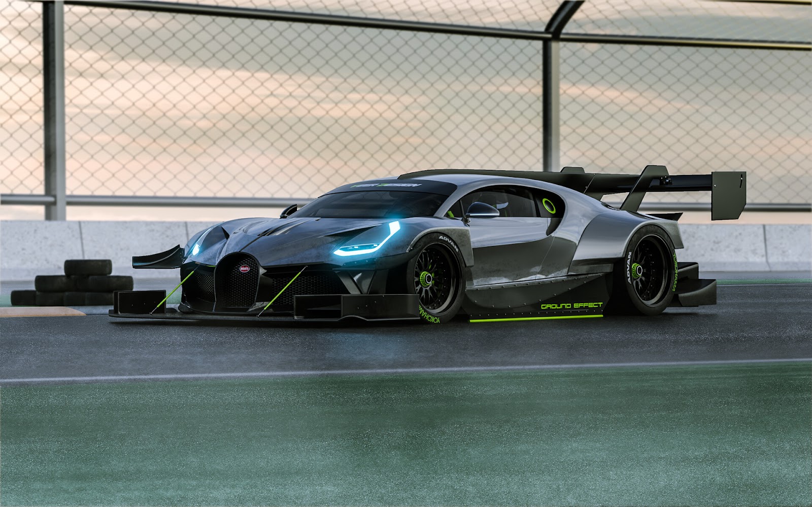 Bugatti Divo Game art Modified Racecar