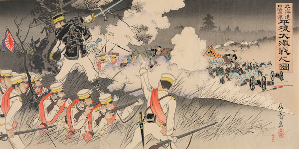 Troops Marching From Weonsan To Pyeongyang And The Fierce Battle Between Two Arm