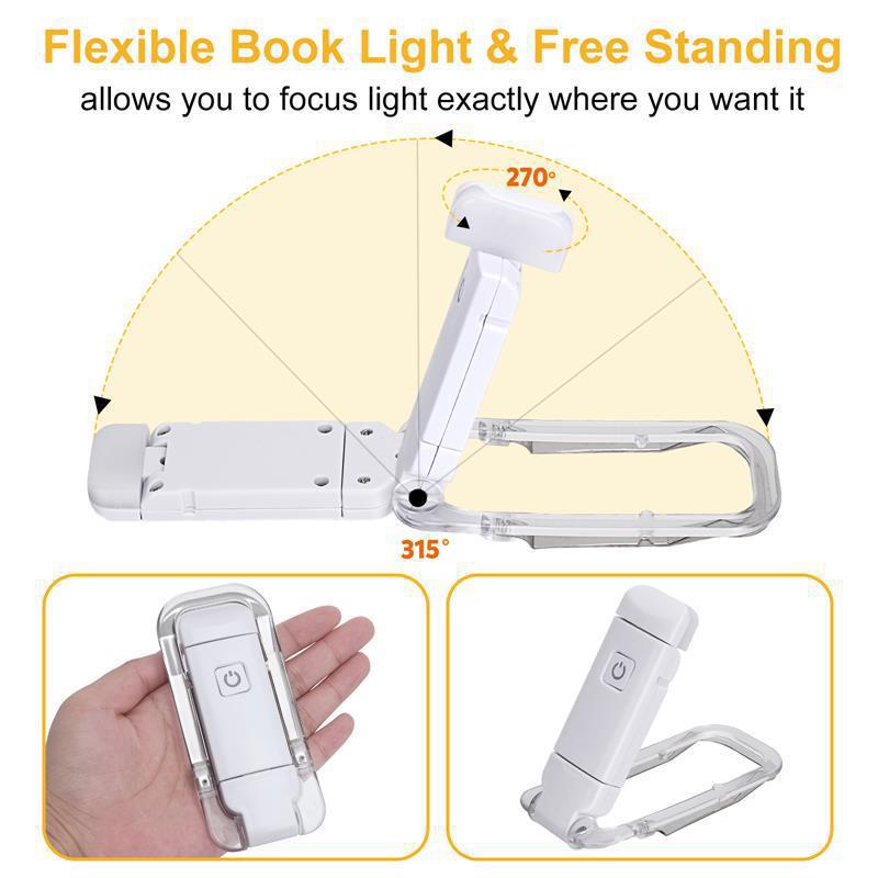 Portable USB LED Clip Light, foldable