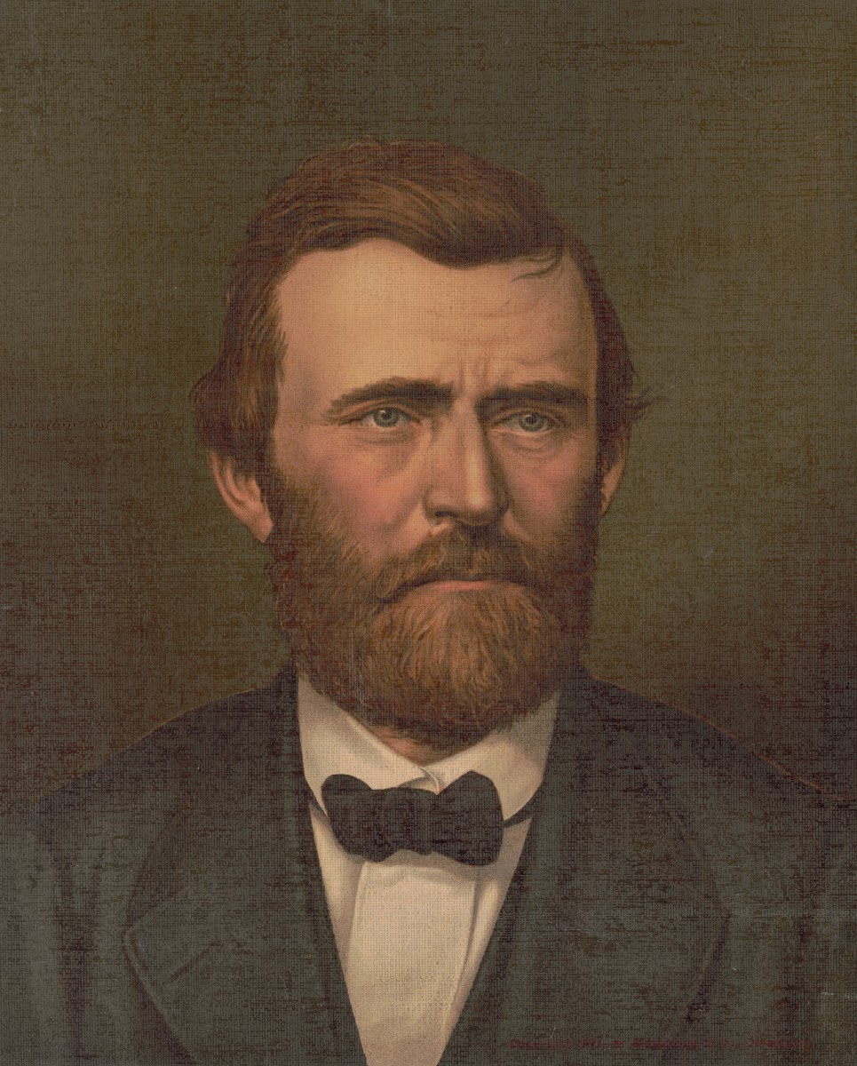 Ulysses S Grant bust portrait facing right wearing suit 1877