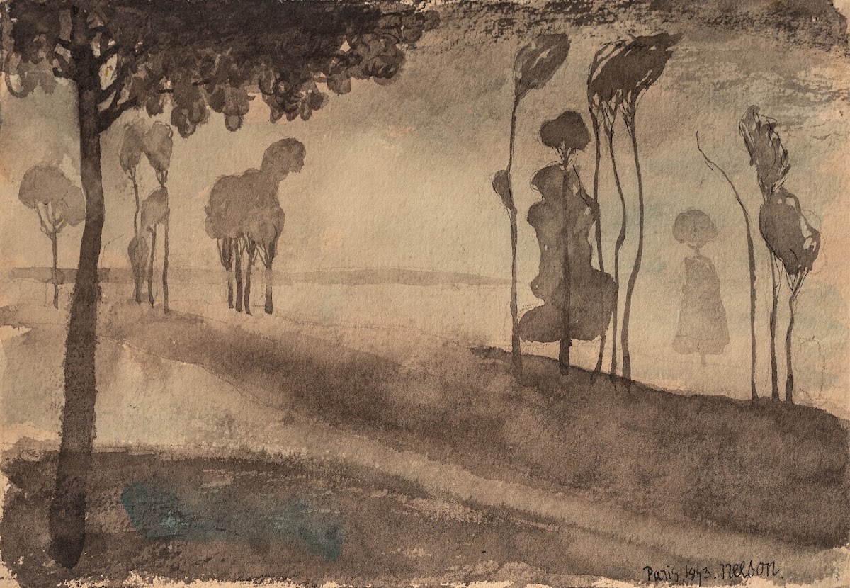 Landscape Trees in Fog 1893