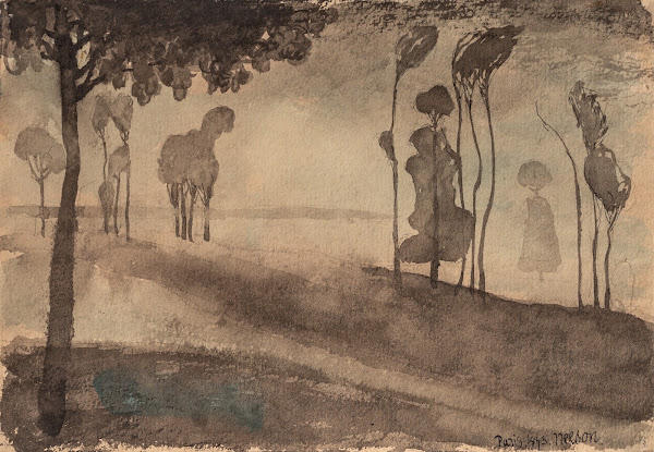 Landscape Trees in Fog 1893