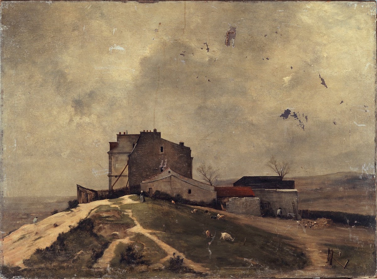 Vue de Montmartre aux environs du moulin de la Galette 1879