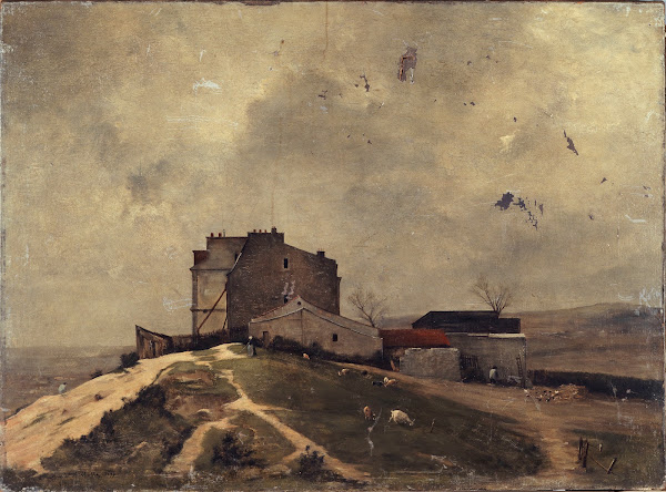Vue de Montmartre aux environs du moulin de la Galette 1879