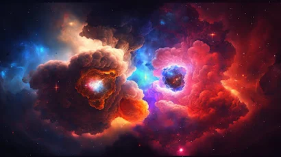 Ai Art, Space, Nebula, Clouds, Colorful 4K Wallpaper Background