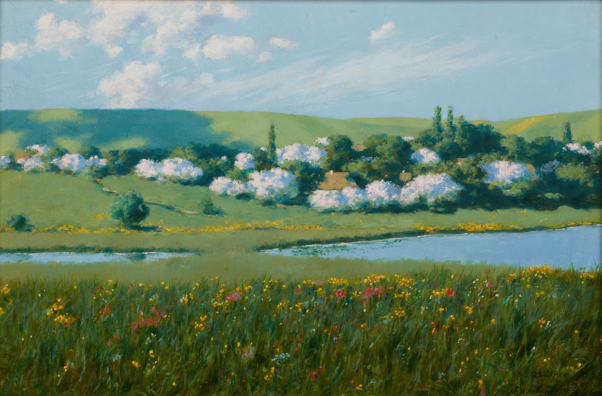 Spring Landscape with a Pond 1902