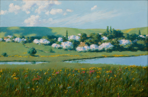 Spring Landscape with a Pond 1902