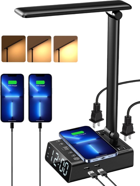 Baseus Lámpara de Escritorio LED con Carga Inalámbrica Qi 15W